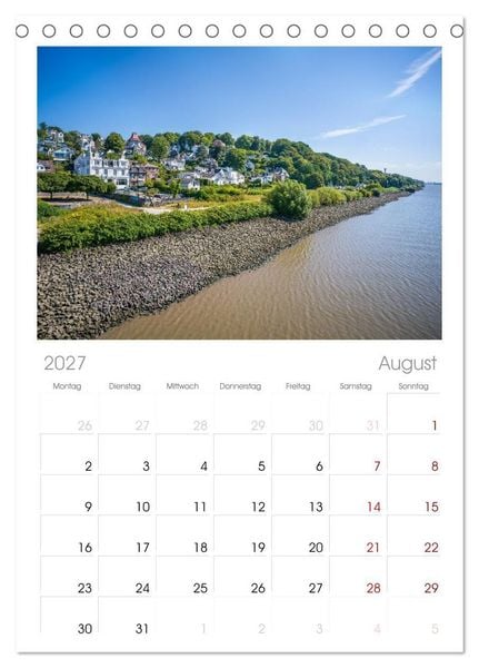 Produktbild: Tischplaner 2027 - Hamburg - Zwischen Alster und Elbe (A5 Tischkalender zum Aufstellen) CALVENDO