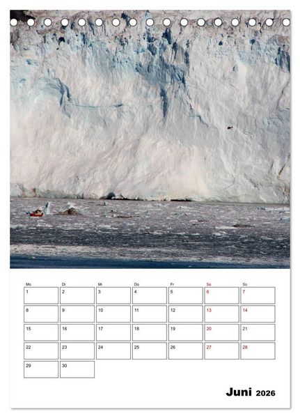 Produktbild: Die Eisberge von Ilulissat (Tischkalender 2026 DIN A5 hoch), CALVENDO Monatskalender