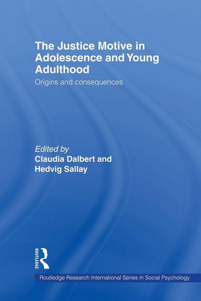 Produktbild: The Justice Motive in Adolescence and Young Adulthood