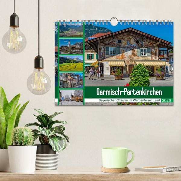 Produktbild: Garmisch-Partenkirchen - Bayerischer Charme im Werdenfelser Land (Wandkalender 2026 DIN A4 quer), CALVENDO Monatskalender