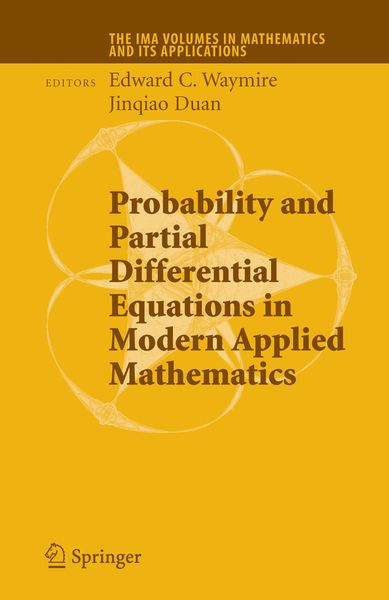 Produktbild: Probability and Partial Differential Equations in Modern Applied Mathematics