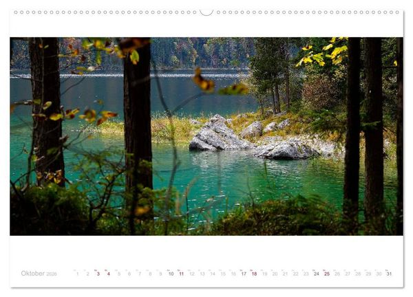 Produktbild: Unterwegs am Eibsee (hochwertiger Premium Wandkalender 2026 DIN A2 quer), Kunstdruck in Hochglanz
