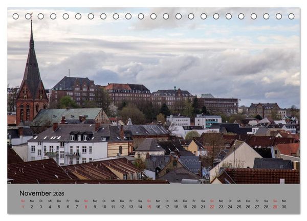 Produktbild: D&auml;cher von Flensburg (Tischkalender 2026 DIN A5 quer), CALVENDO Monatskalender