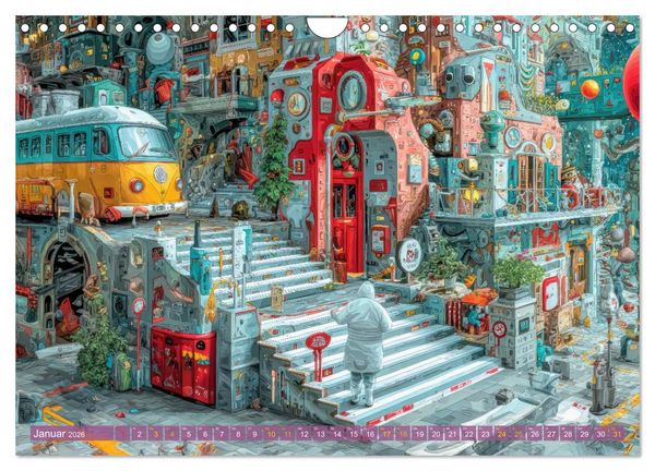 Produktbild: Stadtleben - Mit leicht schrulligen Bewohnern (Wandkalender 2026 DIN A4 quer), CALVENDO Monatskalender