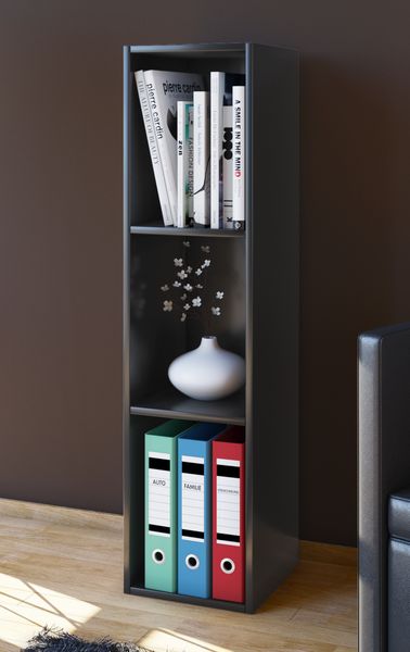 Produktbild: Holz Stand Regal Aufbewahrung Deko B&uuml;cher Mendas 3