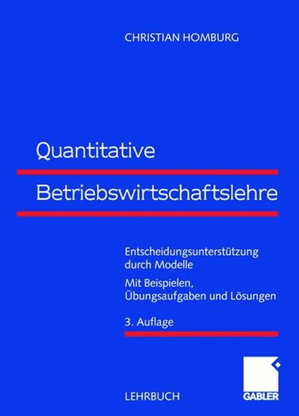Produktbild: Quantitative Betriebswirtschaftslehre