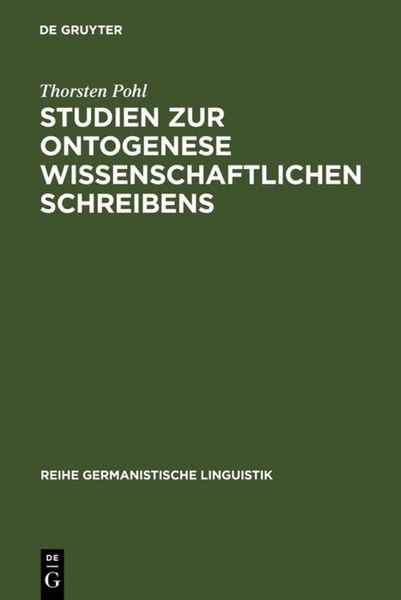 Produktbild: Studien zur Ontogenese wissenschaftlichen Schreibens
