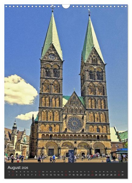 Produktbild: Highlights in Bremen (Wandkalender 2026 DIN A3 hoch), CALVENDO Monatskalender