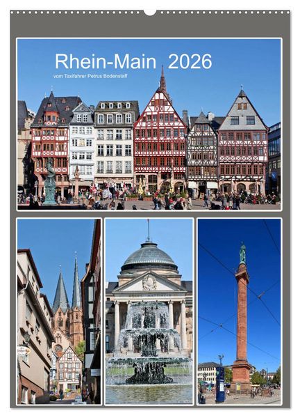 Produktbild: Rhein-Main 2026 vom Taxifahrer Petrus Bodenstaff (Wandkalender 2026 DIN A2 hoch), CALVENDO Monatskalender