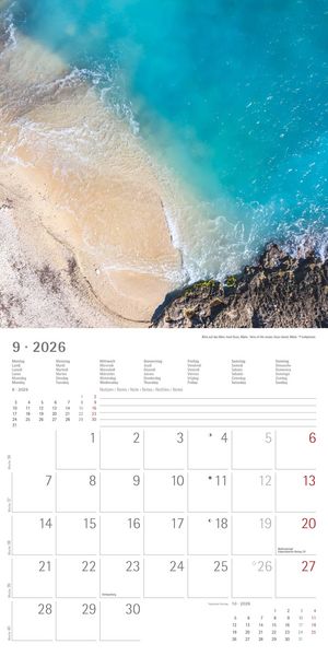 Produktbild: Alpha Edition - Am Meer 2026 Broschürenkalender, 30x30cm, Wandkalender mit Platz für Notizen und Termine, Bilder rund ums Meer, Monatsübersicht und Fe