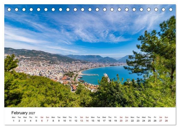 Produktbild: TURKISH RIVIERA Ancient echoes and azure coasts (Desk Calendar 2027 DIN A5 landscape), CALVENDO 12 Month DeskCalendar