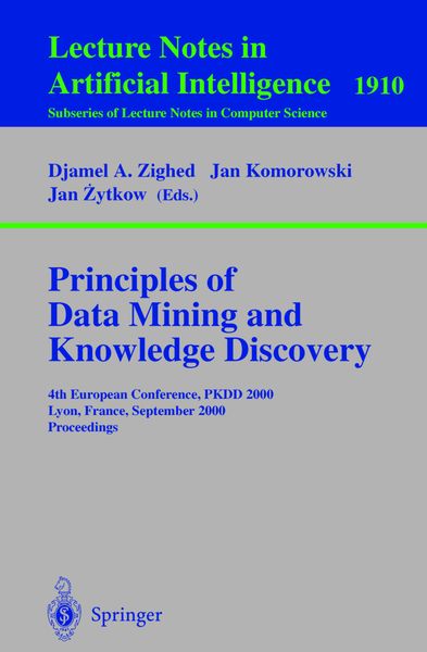 Produktbild: Principles of Data Mining and Knowledge Discovery