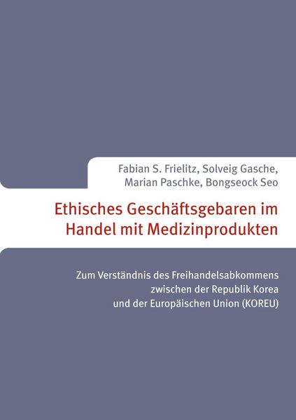 Produktbild: Ethisches Gesch&auml;ftsgebaren im Handel mit Medizinprodukten