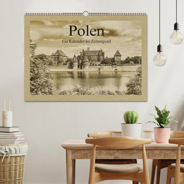 Produktbild: Polen &ndash; Ein Kalender im Zeitungsstil (Wandkalender 2027 DIN A2 quer), CALVENDO Monatskalender