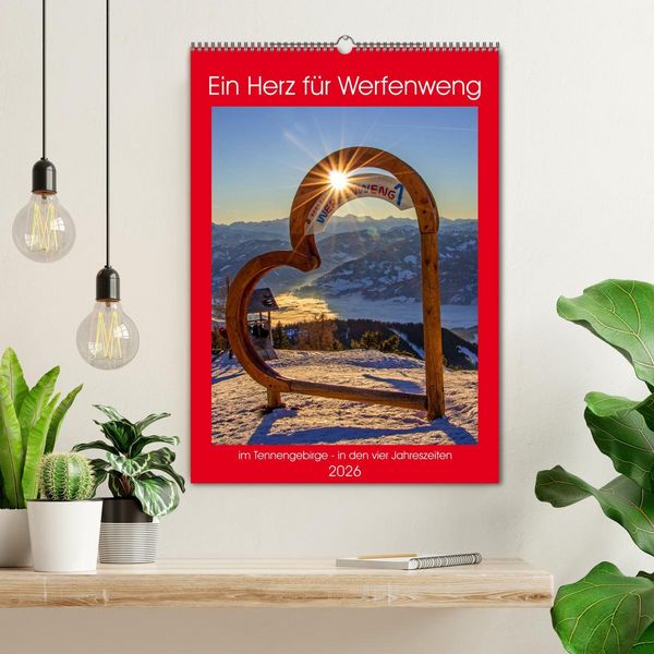 Produktbild: Ein Herz f&uuml;r Werfenweng (Wandkalender 2026 DIN A2 hoch), CALVENDO Monatskalender