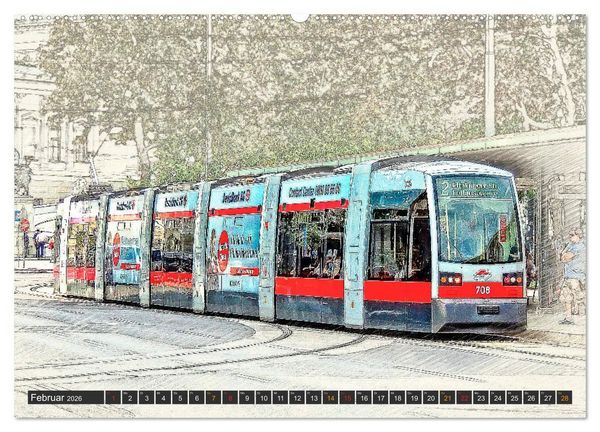 Produktbild: Stra&szlig;enbahn Faszination (Wandkalender 2026 DIN A2 quer), CALVENDO Monatskalender