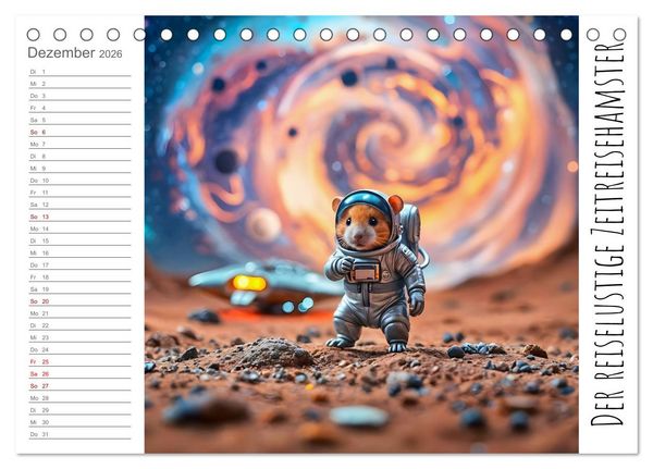 Produktbild: History Hamster - Die Geschichte der Welt in 12 Nagerbildern (Tischkalender 2026 DIN A5 quer), CALVENDO Monatskalender