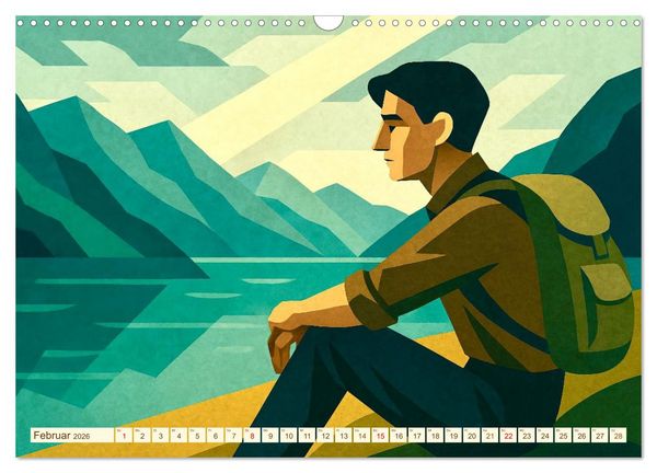 Produktbild: Hermann Hesse. Sein Leben, seine Werke (Wandkalender 2026 DIN A3 quer), CALVENDO Monatskalender