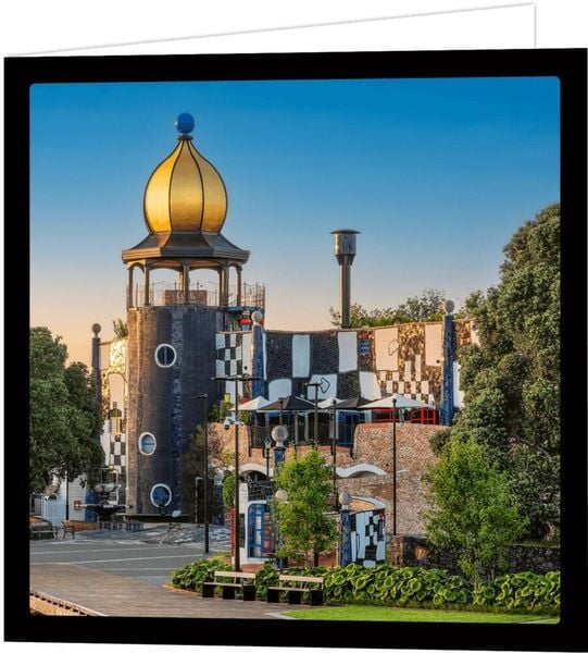 Produktbild: Hundertwasser Puzzle mit Gru&szlig;karte