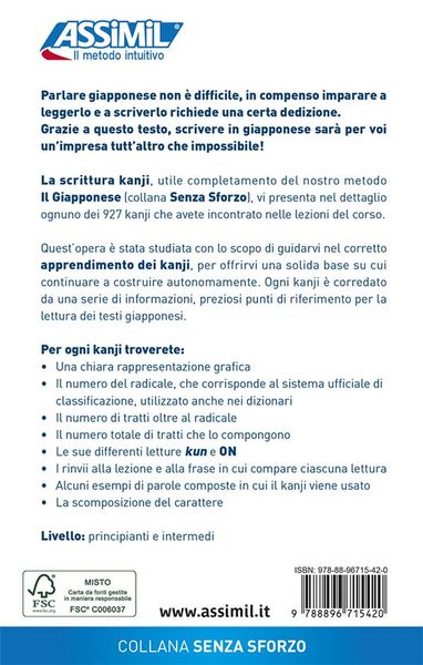 Produktbild: Mori, T: Giapponese. La scrittura kanji