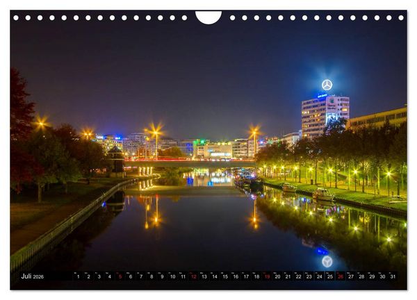 Produktbild: City Lights Saarbr&uuml;cken (Wandkalender 2026 DIN A4 quer), CALVENDO Monatskalender