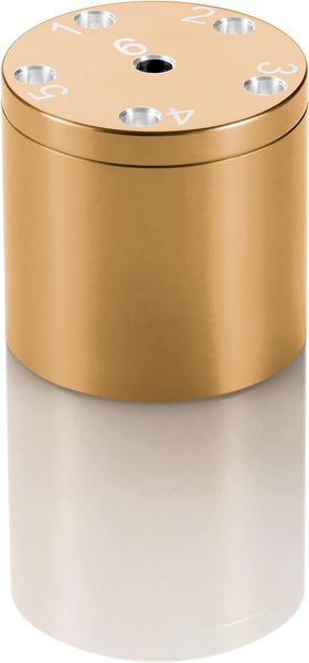 Produktbild: Piatnik 3002 - SUPER SIX Travel Alu, Gold, Premium, 5+&Oslash;5cm, Reisespiel