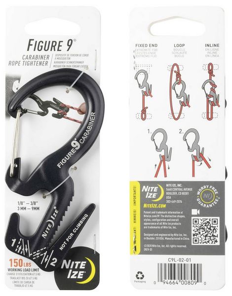 Produktbild: NITE Ize NI-C9L-02-01 Karabiner Figure9 Large 116mm x 56mm x 13mm 1St.