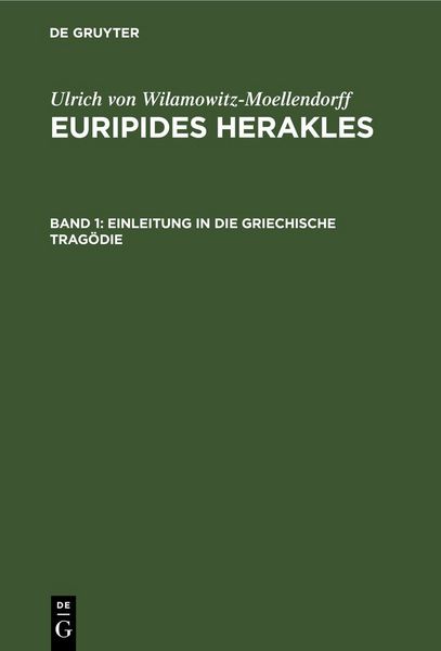 Produktbild: Einleitung in die Griechische Trag&ouml;die