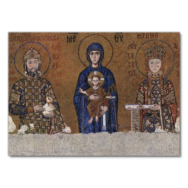 Produktbild: Lais Puzzle Byzantinischer Mosaizist um 1118 - Maria mit segnenden Christuskind zwischen Kaiser und Kaiserin 500 Teile
