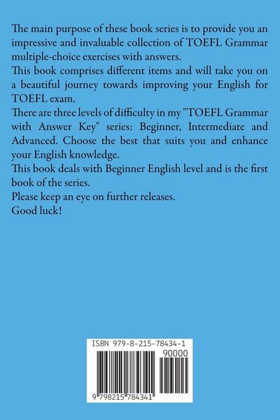 Produktbild: TOEFL Grammar With Answer Key Part I