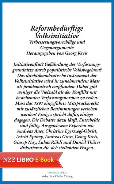 Produktbild: Reformbed&uuml;rftige Volksinitiative
