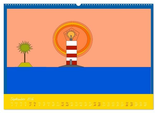 Produktbild: Lighthouse lights my way (High Quality Premium Wall Calendar 2026 DIN A2 landscape),CALVENDO 12 Month Wall Calendar