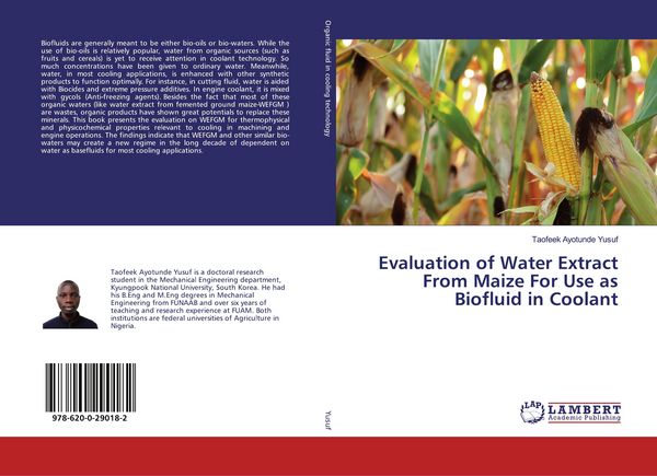 Produktbild: Evaluation of Water Extract From Maize For Use as Biofluid in Coolant