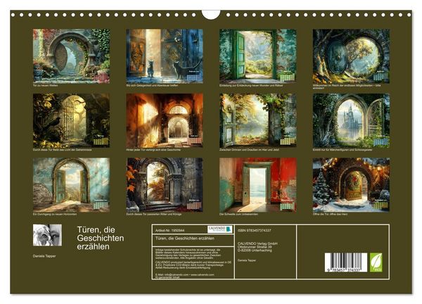 Produktbild: T&uuml;ren, die Geschichten erz&auml;hlen (Wandkalender 2026 DIN A3 quer), CALVENDO Monatskalender