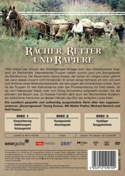 Produktbild: R&auml;cher, Retter und Rapiere - Der Bauerngeneral (DDR TV-Archiv) [3 DVDs]