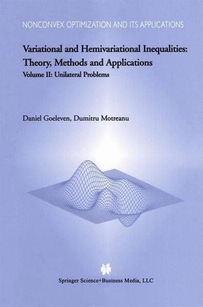 Produktbild: Variational and Hemivariational Inequalities - Theory, Methods and Applications