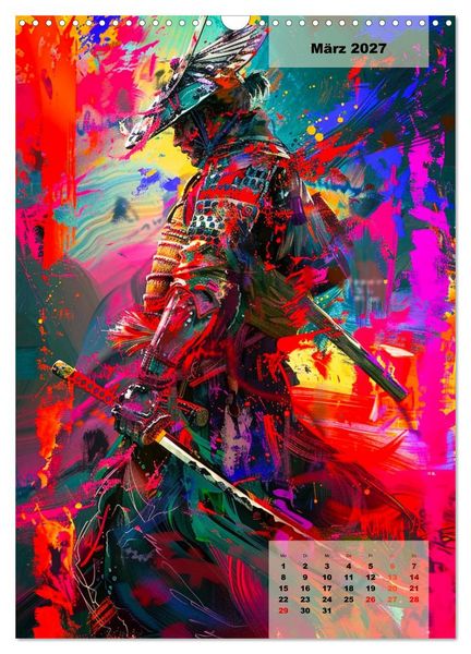 Produktbild: Samurai - Stahl Ehre Mut (Wandkalender 2027 DIN A3 hoch), CALVENDO Monatskalender