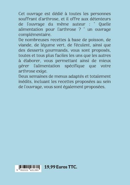 Produktbild: Mes recettes faciles pour l'arthrose.
