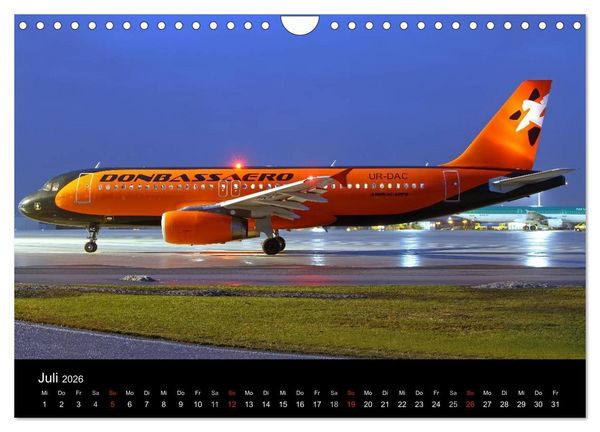 Produktbild: Flugzeuge bei Nacht (Wandkalender 2026 DIN A4 quer), CALVENDO Monatskalender