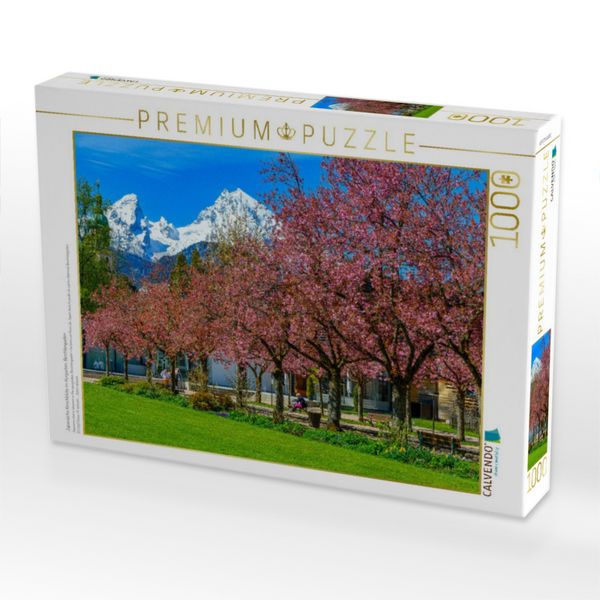 Produktbild: CALVENDO Puzzle Japanische Kirschbl&uuml;te im Kurgarten, Berchtesgaden | 1000 Teile Lege-Gr&ouml;&szlig;e 64x48cm Foto-Puzzle f&uuml;r gl&uuml;ckliche Stunden