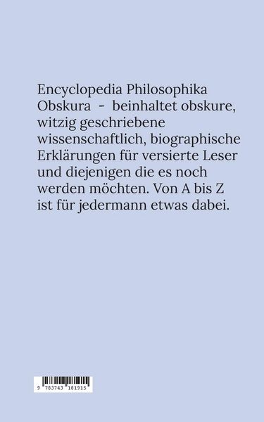 Produktbild: Encyclopedia Philosophika Obskura