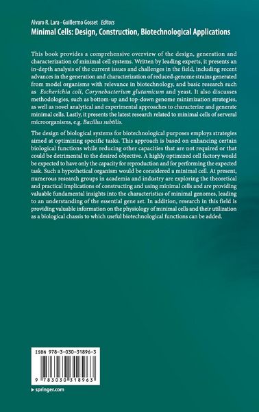 Produktbild: Minimal Cells: Design, Construction, Biotechnological Applications