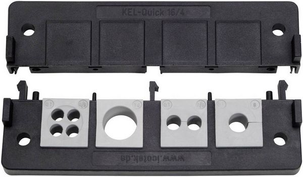 Produktbild: Icotek KEL-Quick 16/8 Kabeleinf&uuml;hrungsleiste Polyamid Schwarz 1St.