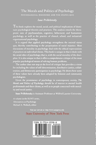 Produktbild: The Morals and Politics of Psychology