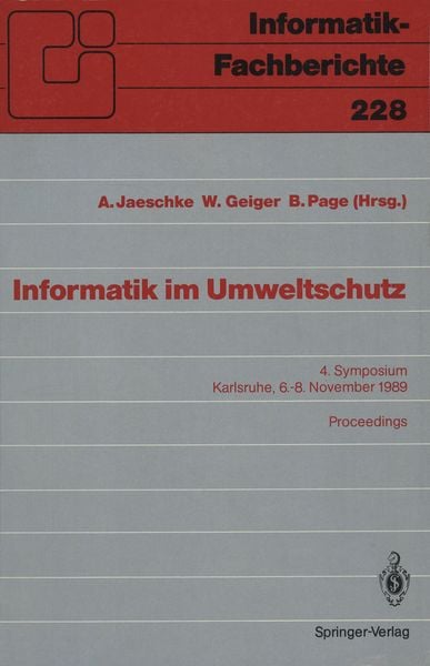 Informatik im Umweltschutz, Taschenbuch von , Springer Berlin, 9783540518877