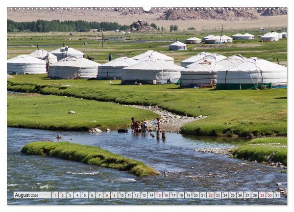 Produktbild: Mongolei Endlose Weite (hochwertiger Premium Wandkalender 2026 DIN A2 quer), Kunstdruck in Hochglanz