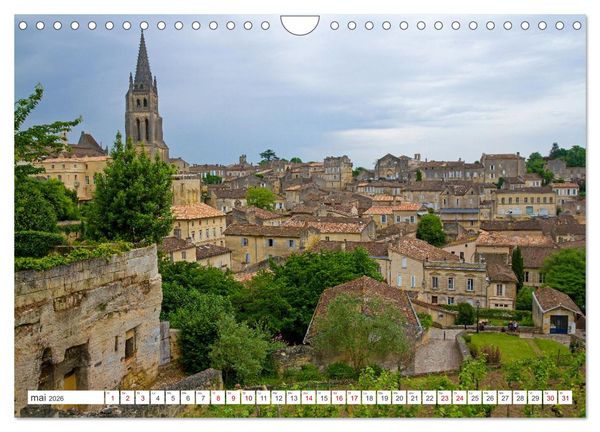 Produktbild: D&eacute;couvrir la r&eacute;gion Nouvelle-Aquitaine (Calendrier mural 2026 DIN A4 vertical), CALVENDO calendrier mensuel
