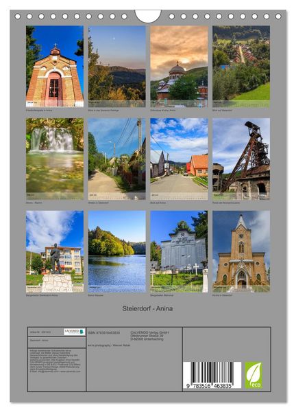 Produktbild: Steierdorf - Anina (Wandkalender 2026 DIN A4 hoch), CALVENDO Monatskalender
