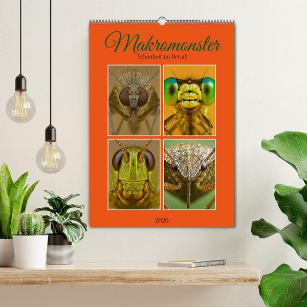 Produktbild: Makromonster - Sch&ouml;nheit im Detail (Wandkalender 2026 DIN A2 hoch), CALVENDO Monatskalender