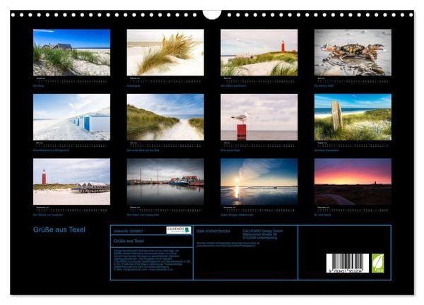 Produktbild: Gr&uuml;&szlig;e aus Texel (Wandkalender 2026 DIN A3 quer), CALVENDO Monatskalender